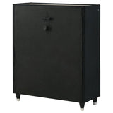 Ravenne 5-drawer Velvet Upholstered LED Chest of Drawers Black - 223195