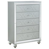 Gunnison 5-piece Eastern King Bedroom Set Silver Metallic - 223211KE-S5