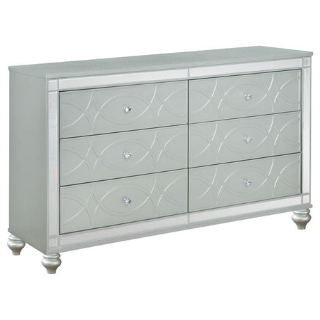 Gunnison 5-piece California King Bedroom Set Silver Metallic - 223211KW-S5