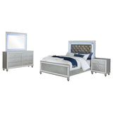 Gunnison 4-piece Queen Bedroom Set Silver Metallic - 223211Q-S4