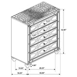 Gunnison 5-piece Queen Bedroom Set Silver Metallic - 223211Q-S5