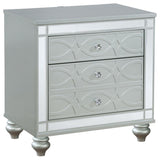 Gunnison 2-drawer Nightstand Silver Metallic - 223212