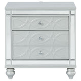 Gunnison 2-drawer Nightstand Silver Metallic - 223212