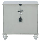 Gunnison 2-drawer Nightstand Silver Metallic - 223212