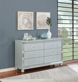Gunnison 6-drawer Dresser Silver Metallic - 223213