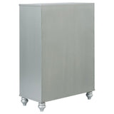 Gunnison 5-drawer Bedroom Chest Silver Metallic - 223215
