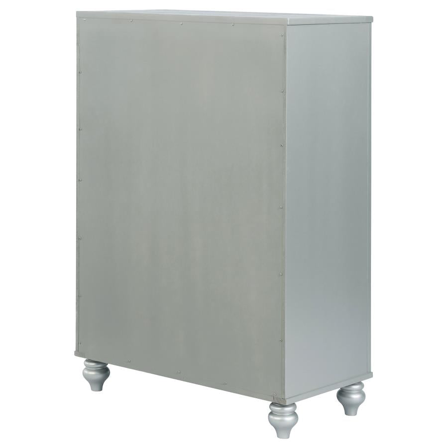 Gunnison 5-drawer Bedroom Chest Silver Metallic - 223215