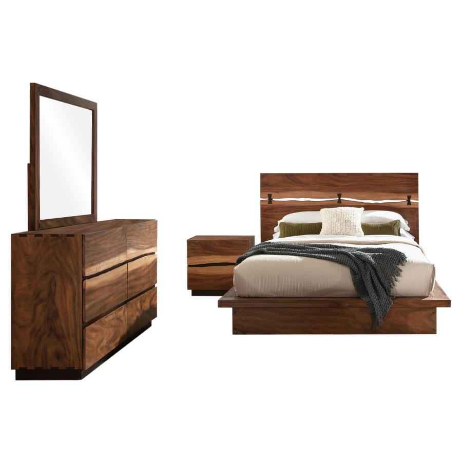 Winslow 4-piece California King Bedroom Set Smokey Walnut - 223250KW-S4
