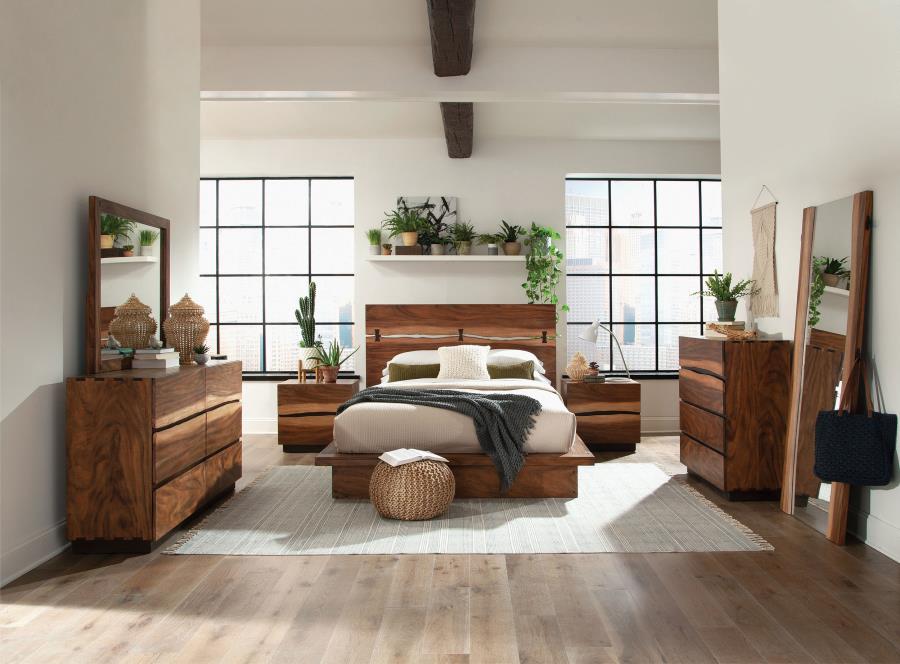 Winslow Wood California King Panel Bed Smokey Walnut - 223250KW