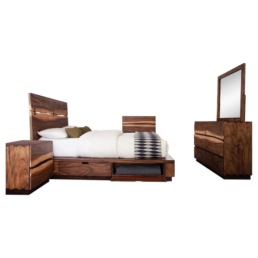 Winslow 5-piece Eastern King Bedroom Set Smokey Walnut - 223250SKE-S5