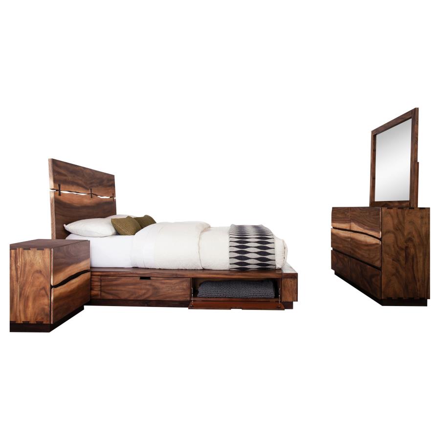 Winslow 4-piece Queen Bedroom Set Smokey Walnut - 223250SQ-S4