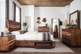 Winslow Wood Queen Storage Panel Bed Smokey Walnut - 223250SQ