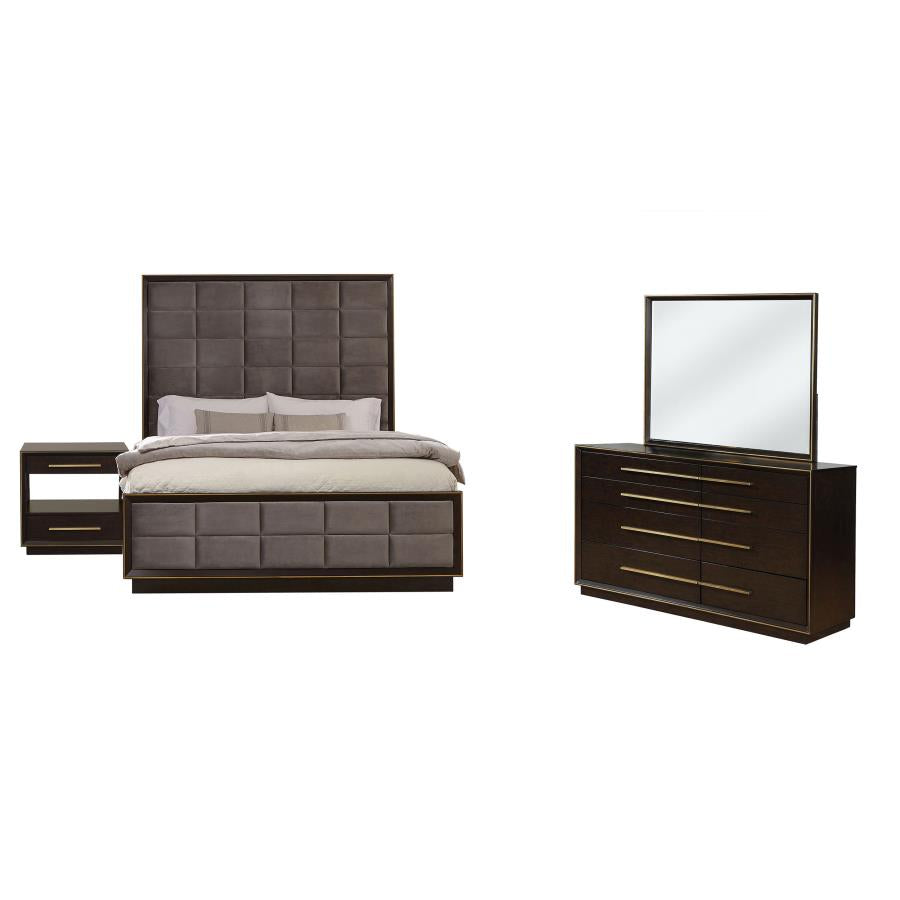 Durango 4-piece Eastern King Bedroom Set Smoked Peppercorn - 223261KE-S4