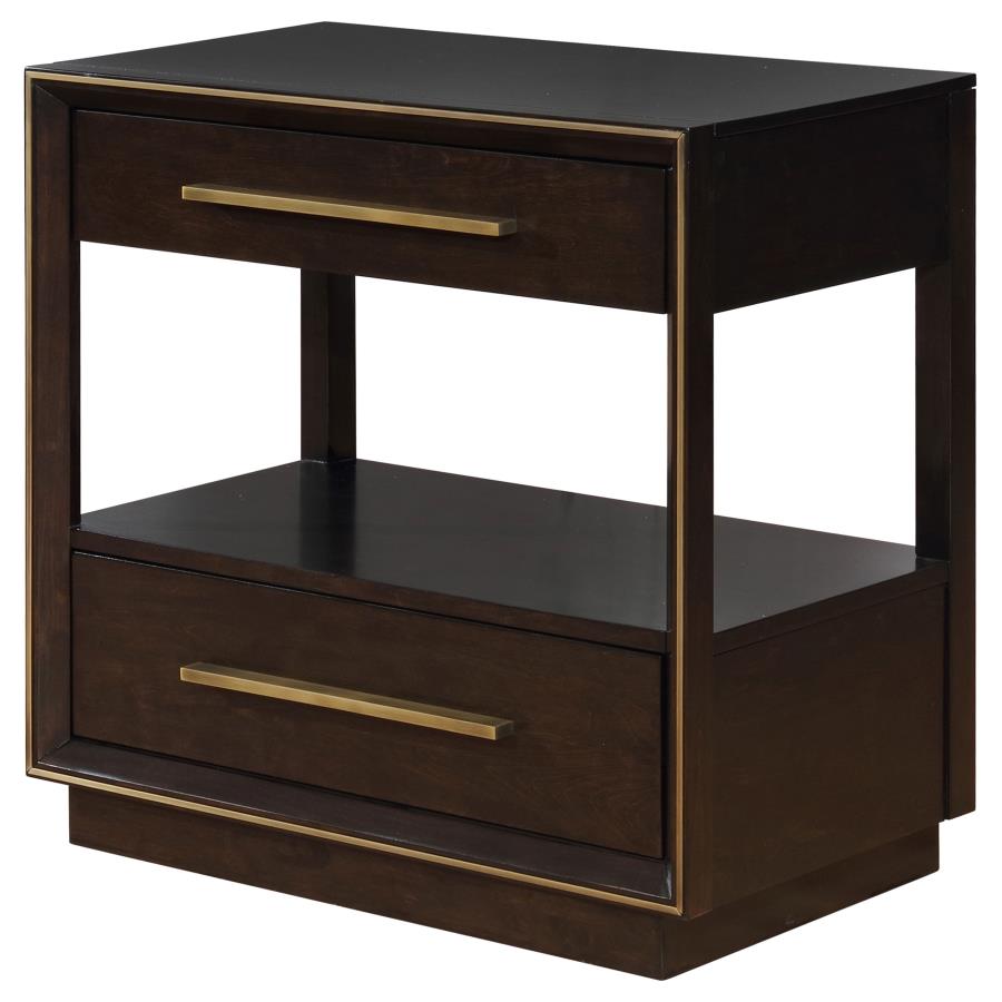 Durango 2-drawer Nightstand Smoked Peppercorn - 223262
