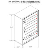Durango 5-drawer Bedroom Chest Smoked Peppercorn - 223265