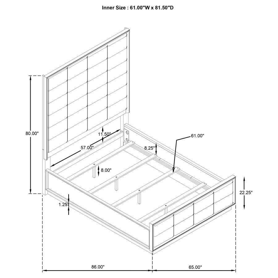 Durango 4-piece Queen Bedroom Set Taupe Oak - 223271Q-S4
