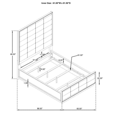 Durango 5-piece Queen Bedroom Set Taupe Oak - 223271Q-S5