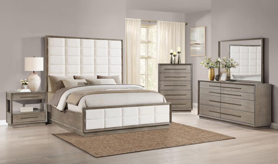 Durango 80-inch Queen Panel Bed Taupe Oak - 223271Q