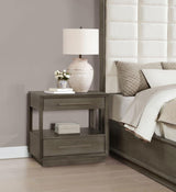 Durango 2-drawer Nightstand Bedside Table Taupe Oak - 223272