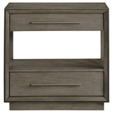 Durango 2-drawer Nightstand Bedside Table Taupe Oak - 223272