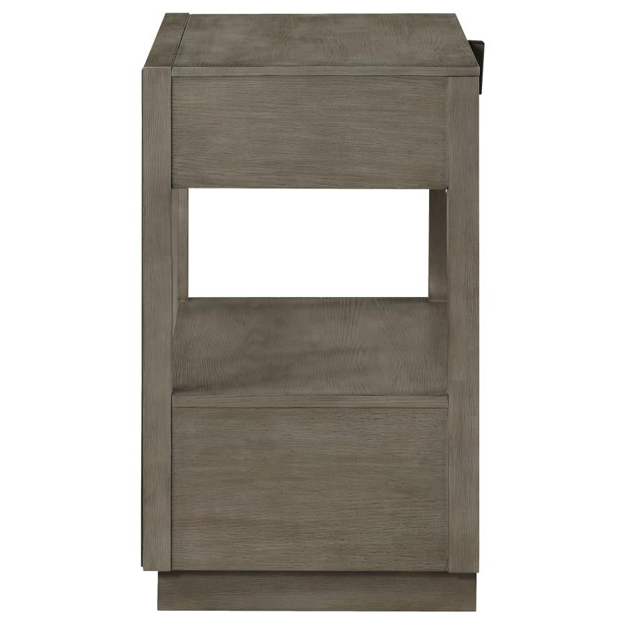 Durango 2-drawer Nightstand Bedside Table Taupe Oak - 223272