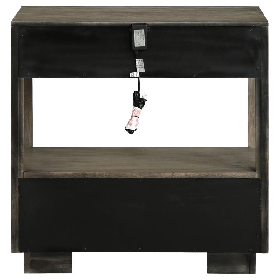 Durango 2-drawer Nightstand Bedside Table Taupe Oak - 223272