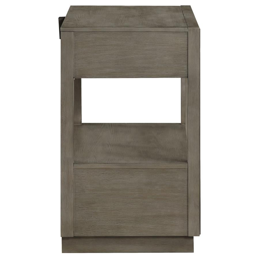 Durango 2-drawer Nightstand Bedside Table Taupe Oak - 223272