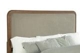 Maderia 57-inch Upholstered California King Panel Bed Walnut - 223321KW