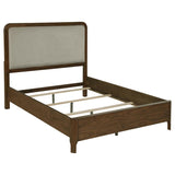 Maderia 57-inch Upholstered Queen Panel Bed Walnut - 223321Q
