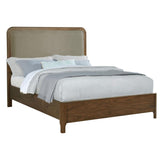 Maderia 57-inch Upholstered Queen Panel Bed Walnut - 223321Q