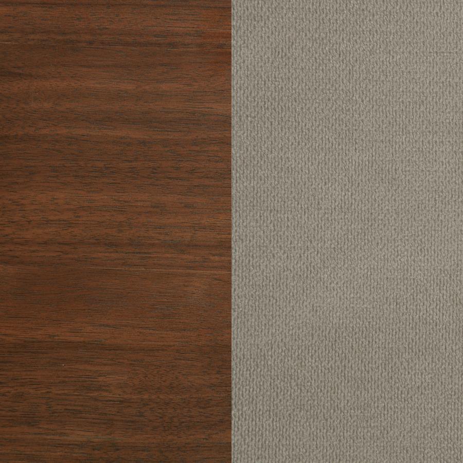 Maderia 57-inch Upholstered Queen Panel Bed Walnut - 223321Q