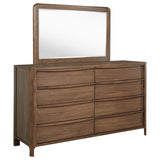 Maderia 8-drawer Dresser and Mirror Walnut - 223323M