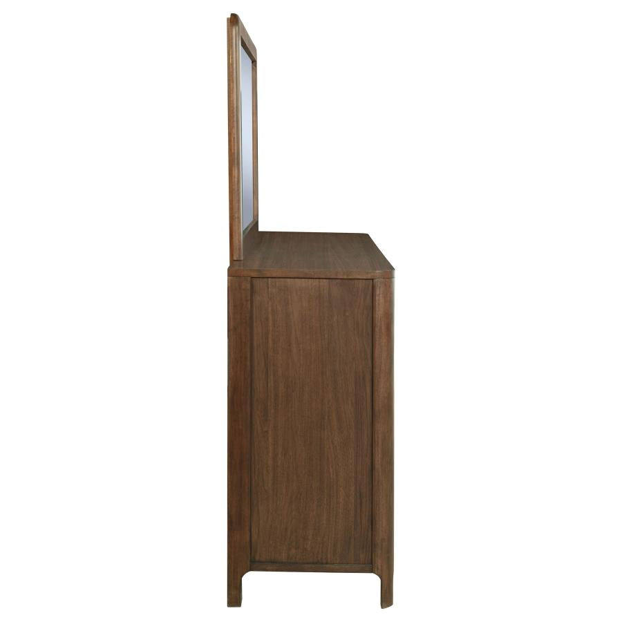 Maderia 8-drawer Dresser and Mirror Walnut - 223323M