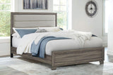 Wright 52-inch Upholstered Queen Bed Brown Oak - 223341Q