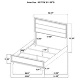 Wright 52-inch Upholstered Queen Bed Brown Oak - 223341Q