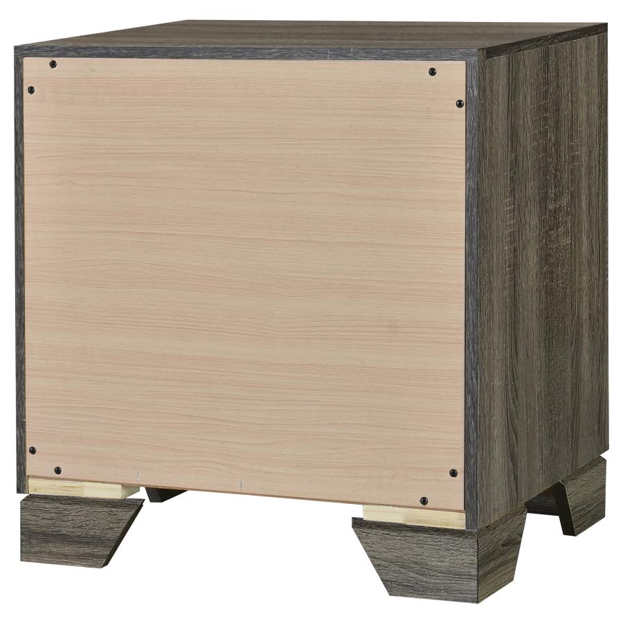 Wright 2-drawer Nightstand Bedside Table Brown Oak - 223342