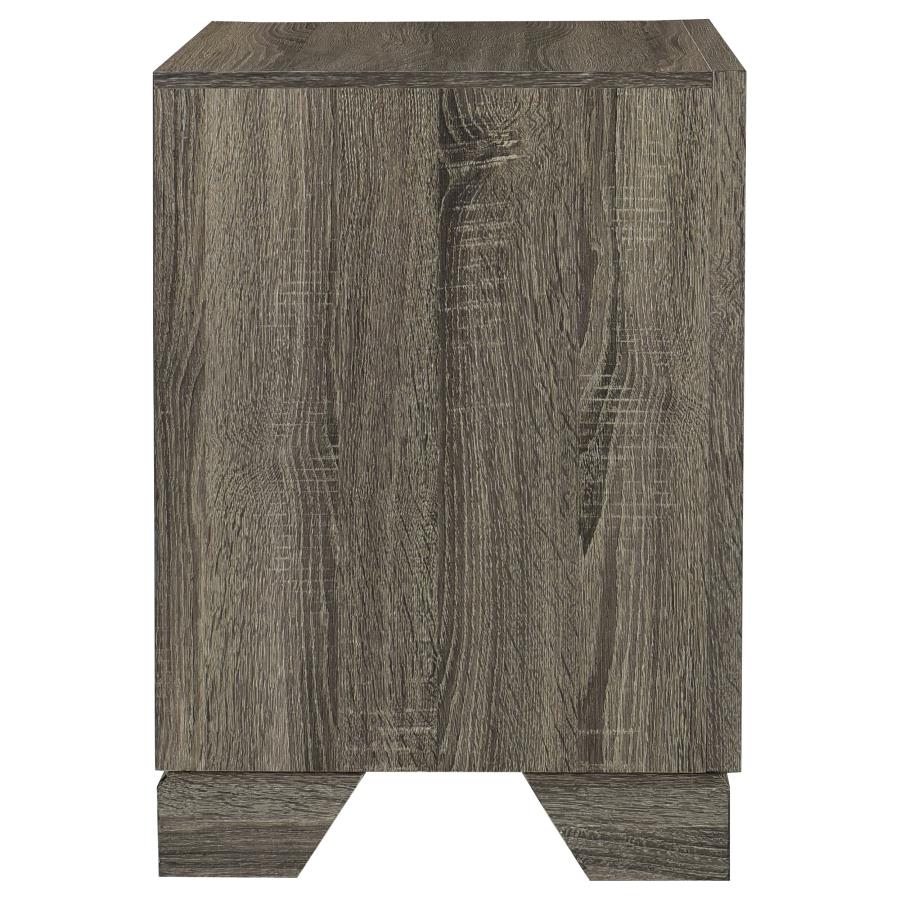 Wright 2-drawer Nightstand Bedside Table Brown Oak - 223342