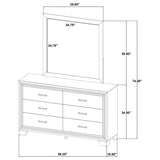 Wright 6-drawer Dresser and Mirror Brown Oak - 223343M