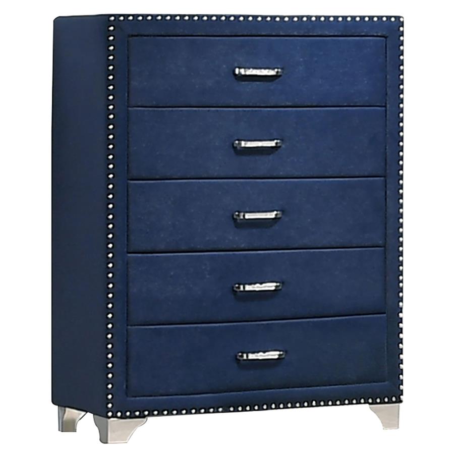 Melody 5-piece Eastern King Bedroom Set Pacific Blue - 223371KE-S5