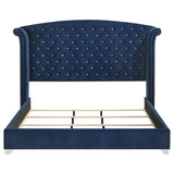 Melody Upholstered Eastern King Wingback Bed Pacific Blue - 223371KE