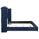 Melody Upholstered Eastern King Wingback Bed Pacific Blue - 223371KE