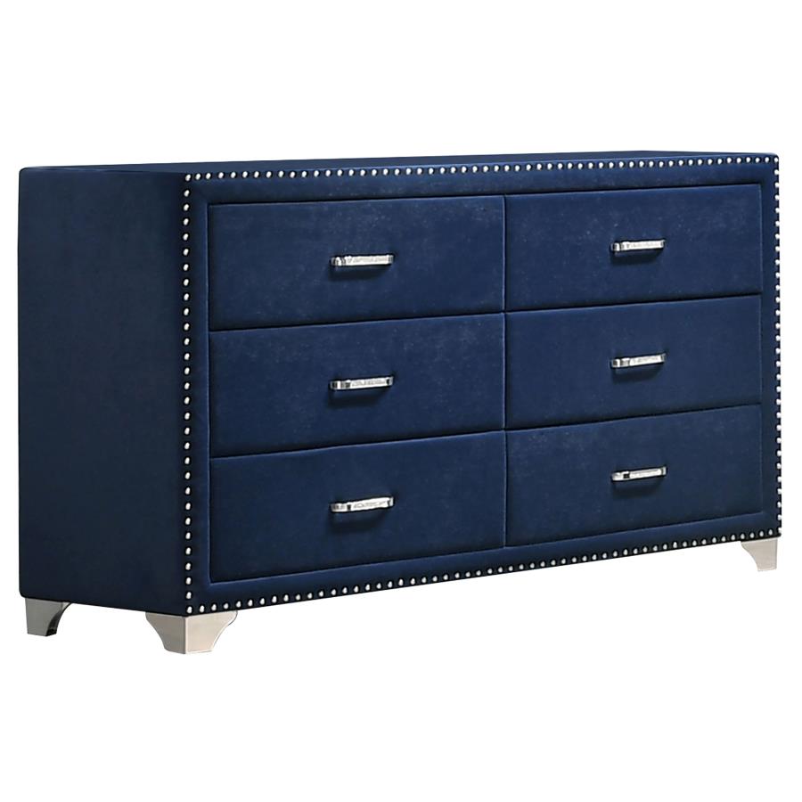Melody 4-piece California King Bedroom Set Pacific Blue - 223371KW-S4