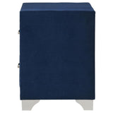 Melody Upholstered 2-drawer Nightstand Pacific Blue - 223372