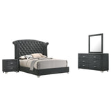 Melody 4-piece California King Bedroom Set Grey - 223381KW-S4
