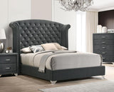 Melody Upholstered California King Wingback Bed Grey - 223381KW