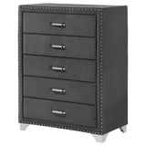 Melody 5-drawer Bedroom Chest Grey - 223385