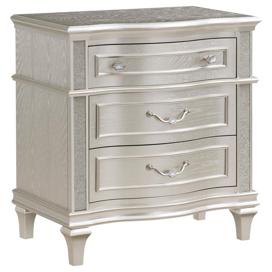 Evangeline 4-piece Eastern King Bedroom Set Silver Oak - 223391KE-S4