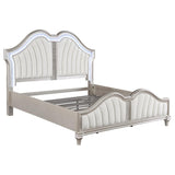 Evangeline Wood Eastern King LED Panel Bed Silver Oak - 223391KE