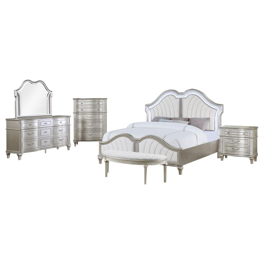 Evangeline 5-piece California King Bedroom Set Silver Oak - 223391KW-S5