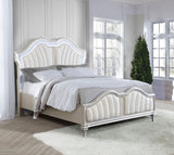 Evangeline Wood Queen LED Panel Bed Silver Oak - 223391Q